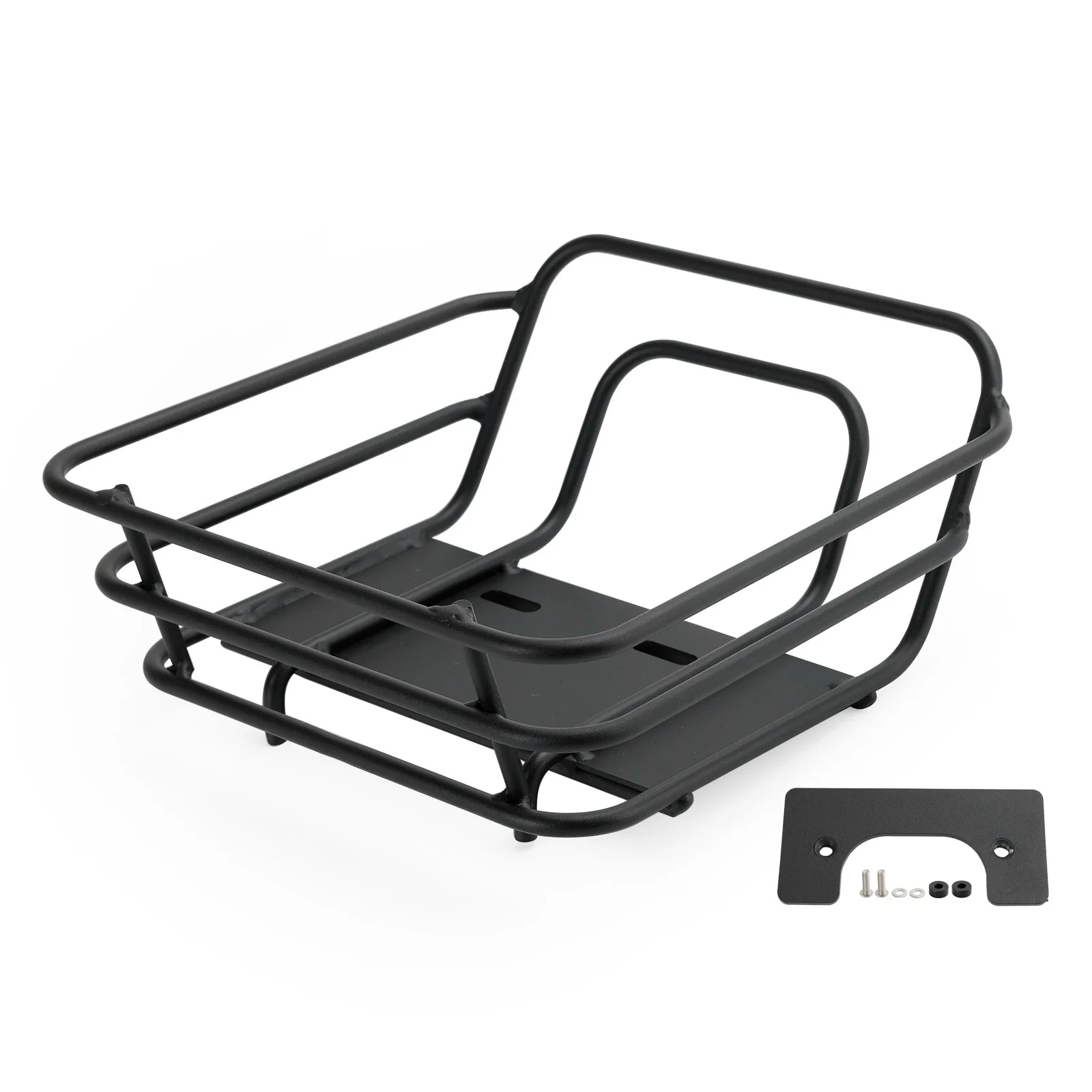 Black Front Rack Carrier Basket for Honda CC110 Cross Cub 110 2023-2024