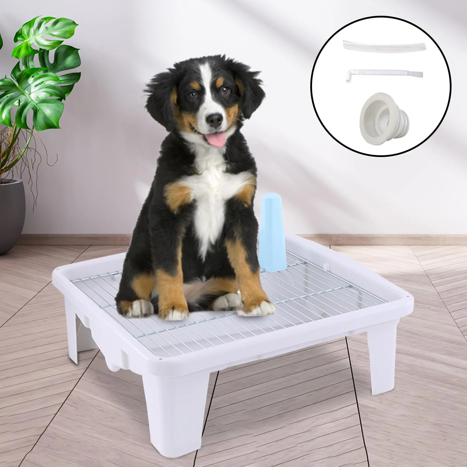 oshhnii Mesh Grids Pet Training Toilet Dog Supplies Reusable Pet Training Pad Holder White