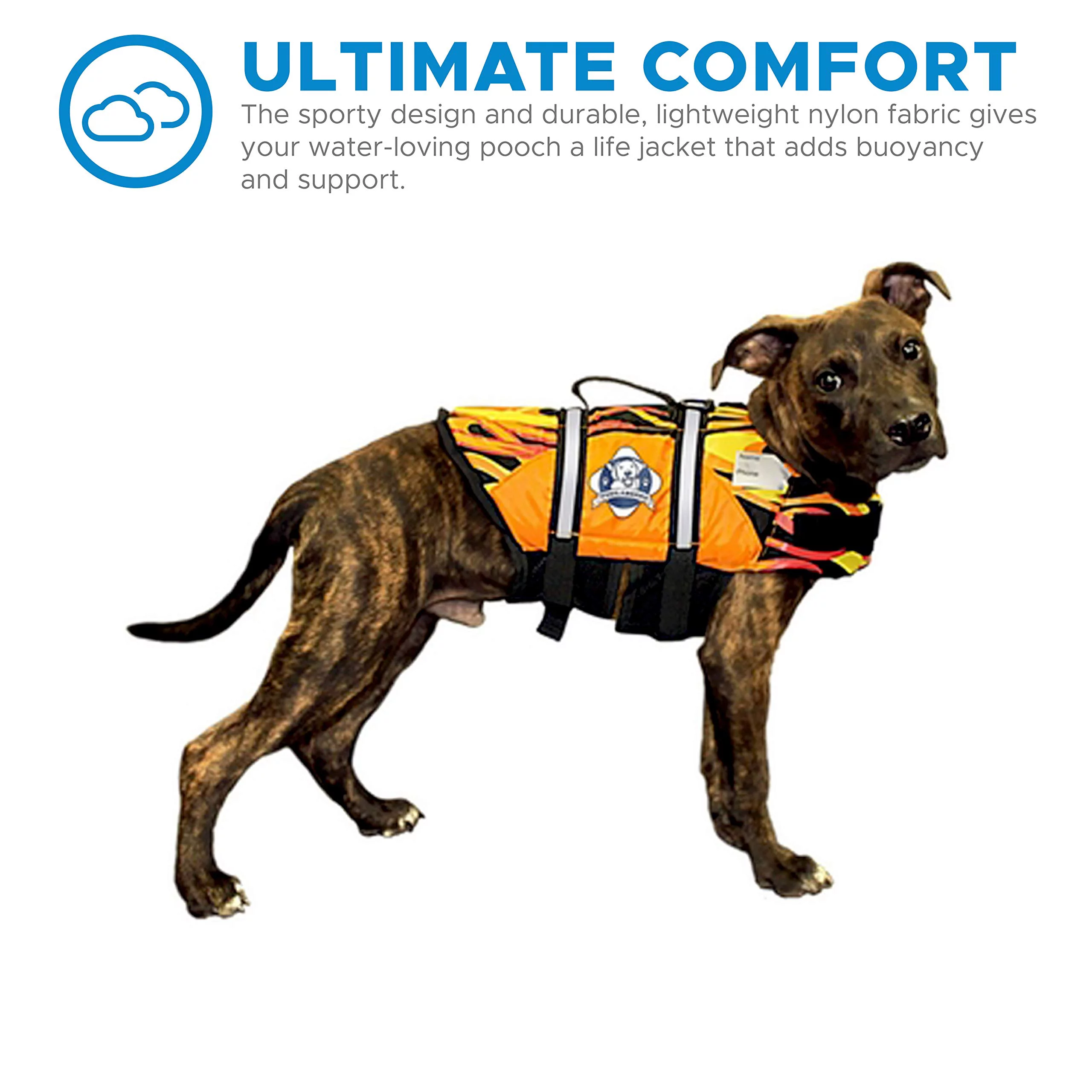 Paws Aboard F1600 Doggy Life Jacket XL Flames
