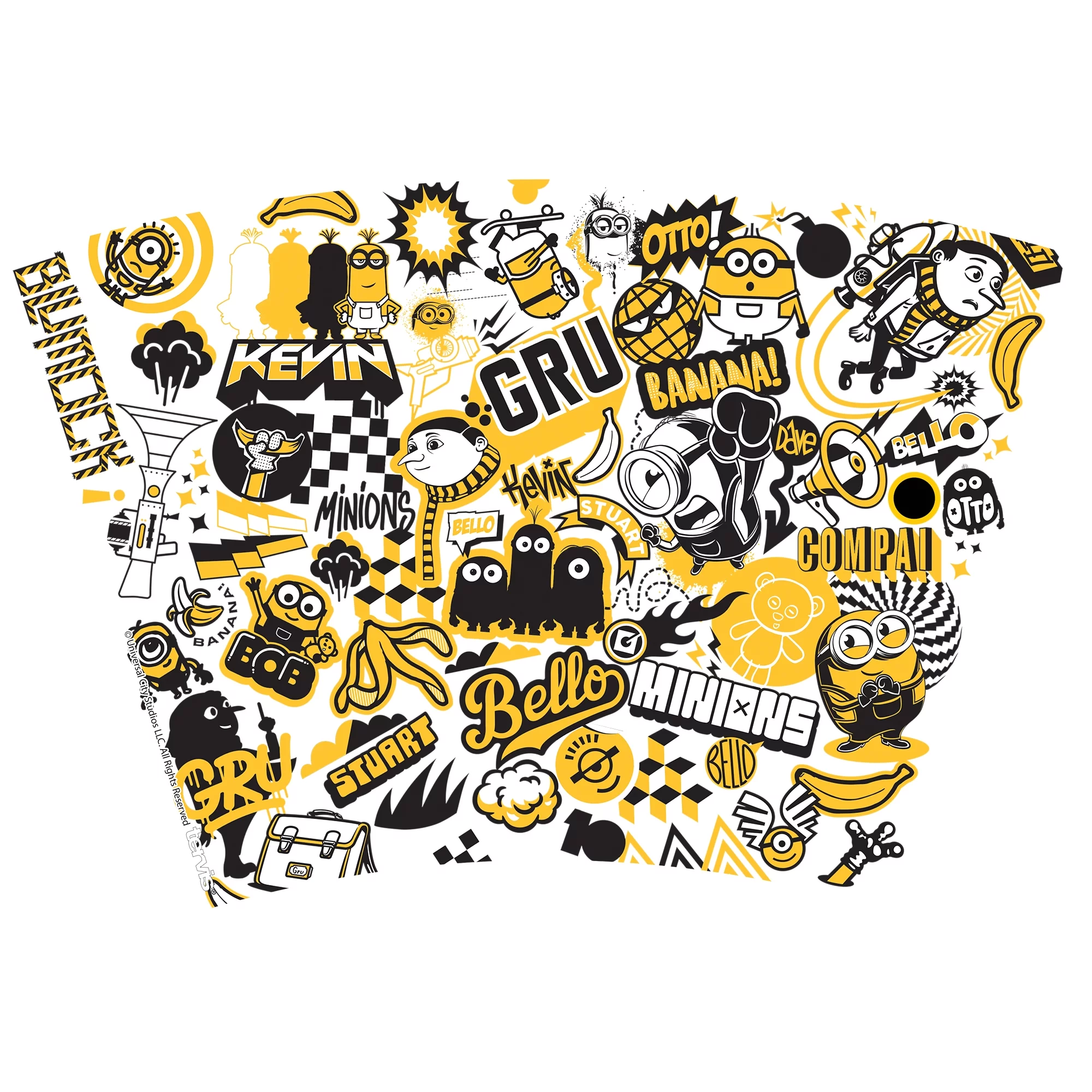 Tervis Despicable Me Minions: The Rise of Gru - Yellow Stickers Made in USA Double Walled  Insulated Tumbler Travel Cup Keeps Drinks Cold & Hot, 24oz, Classic