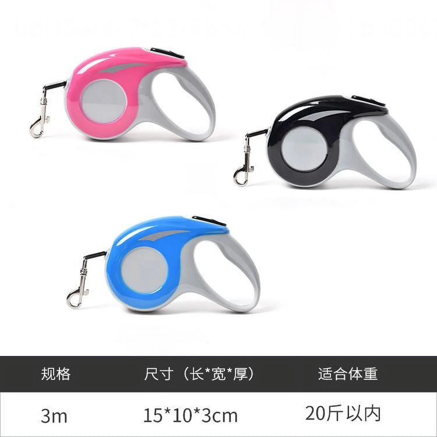 Bellaven Tangle-free, retractable dog leash | 3m self-retracting, (blue, black, red) 3M Red