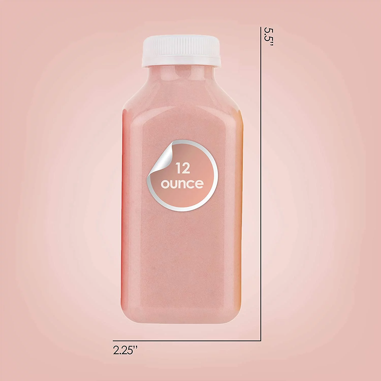 160 Pack Diplastible Disposable Plastic Juice Bottles-12 oz with Lids Default