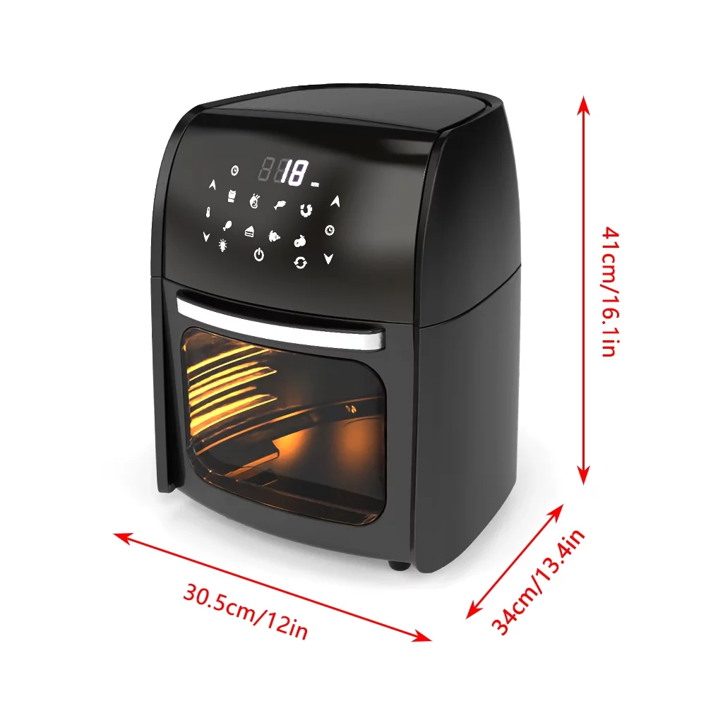 Air Fryer Max XL Digital Hot Oven Cooker, One Touch Screen with 8 Cooking Functions, Preset and Shake Reminder, 5.8 QT, Black