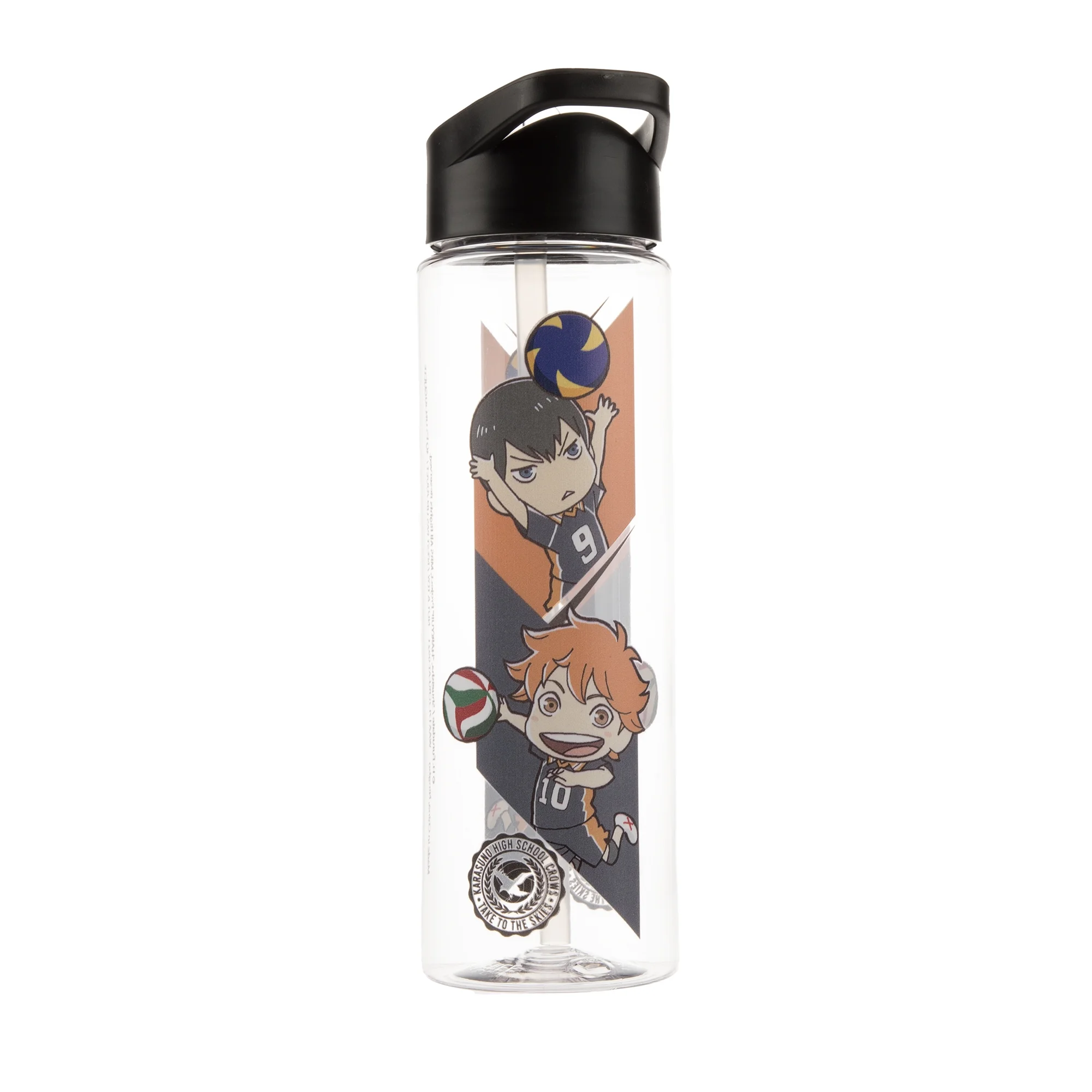 Haikyu Season 1 Chibi Group Pose 24 Oz Plastic Water Bottle