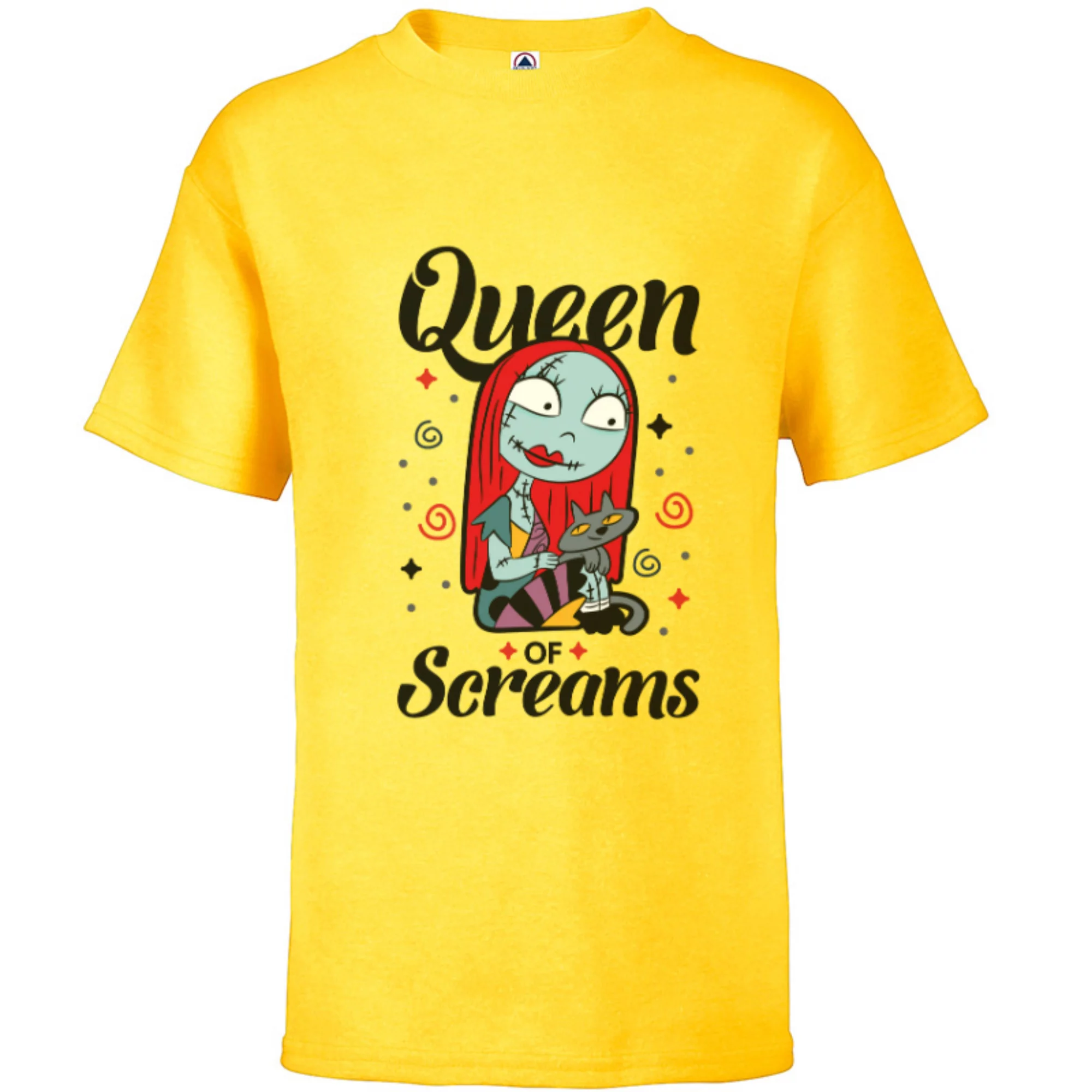 Disney The Nightmare Before Christmas Sally Queen of Screams - Short Sleeve T-Shirt for Kids -Customized-Sunflower