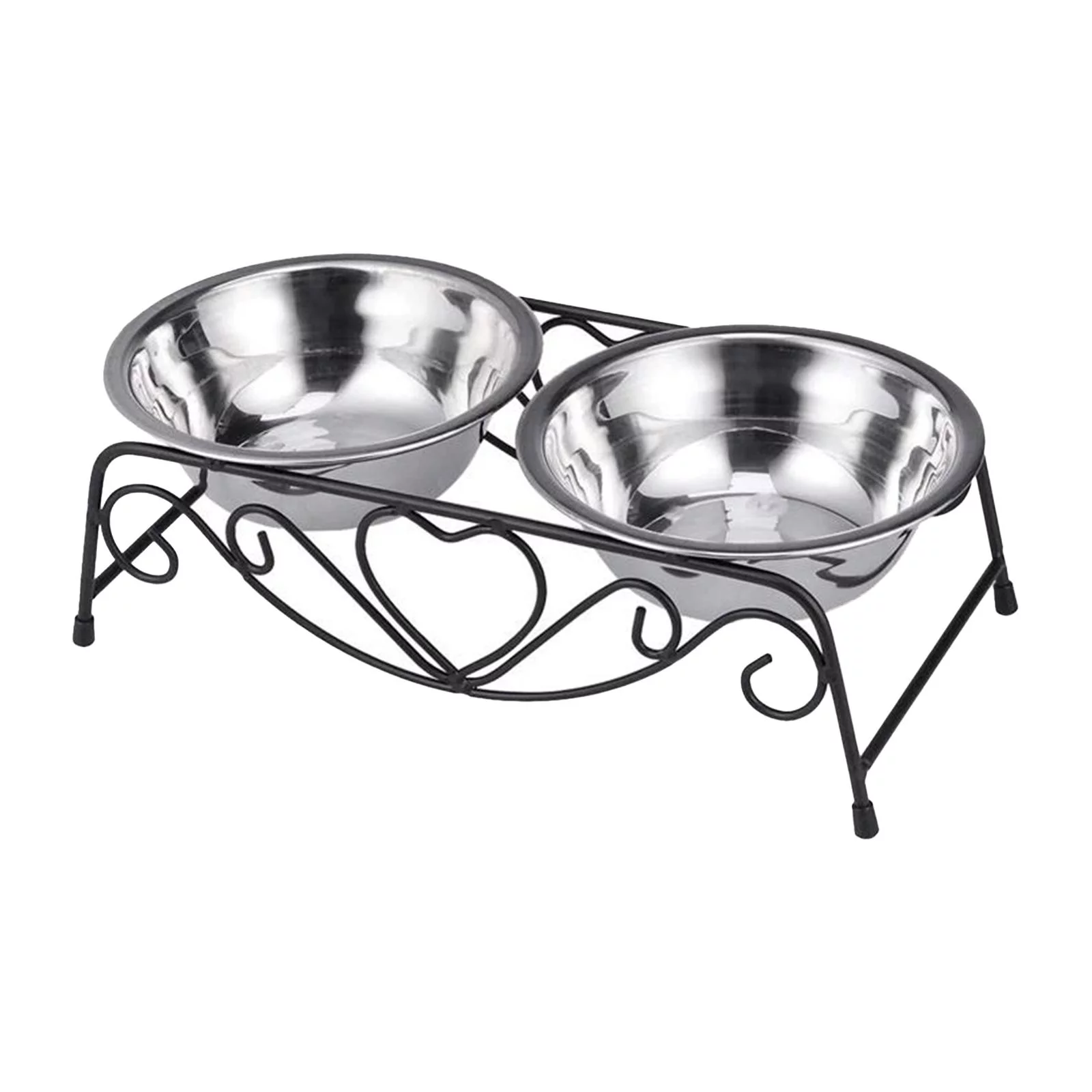 Dog Bowls Raised Stand Water and Food Bowls Pet Bowls Stainless Steel Bowl Pet Feeder Waterer Tilted Cat Dog Dishes, Pet Supplies