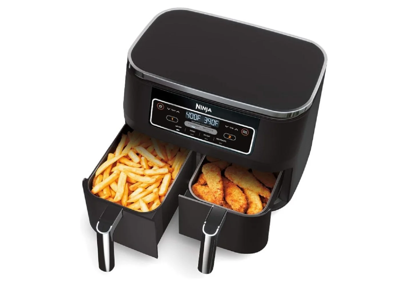 Open Box Ninja DZ100 Foodi 4-in-1, 8-qt., 2-Basket Air Fryer with DualZone Technology DZ100CCO