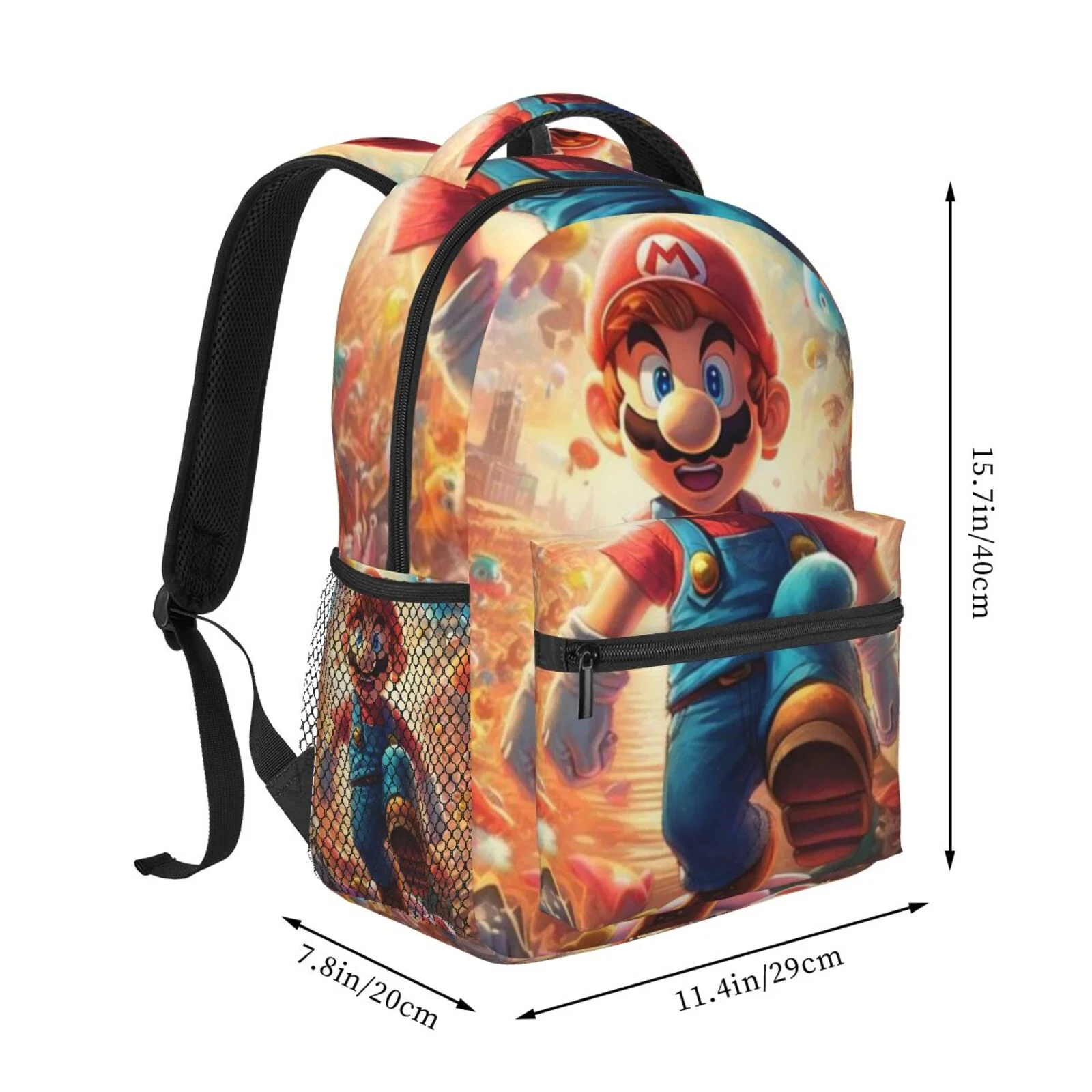 Super Mario World Adjustable Laptop Backpack School Student Book Bag Satchel Rucksack Shoulders Daypack For Adult And Kids