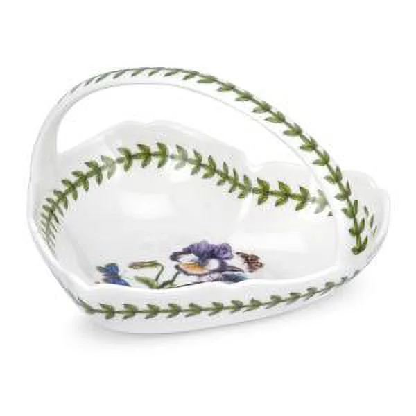 Portmeirion Botanic Garden Scalloped Edge Heart Shaped Basket