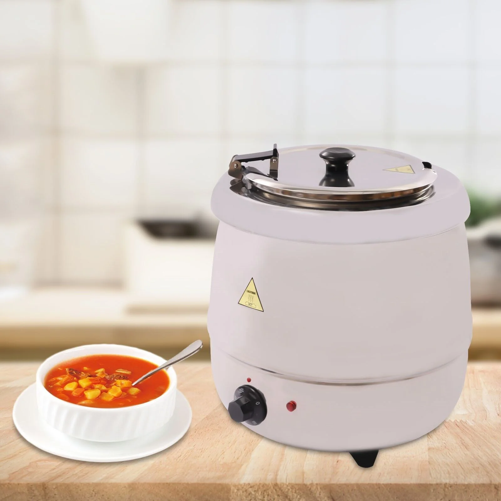 Commercial Soup Kettle 10L 2.64GAElectric Countertop Food Warmer Catering Buffet