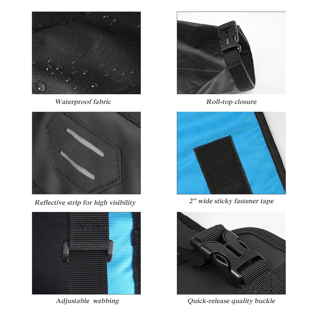 SAHOO Bike Pannier,MTB Frame Bicycle Pannier Cycling Bag Black HUIOP Bike Handlebar , Roll 3 7 3 7 fangzi Dry 3 7 3 7 Road Front with Waterproof Top 3 L- 7 L Adjustable Mountain Closure