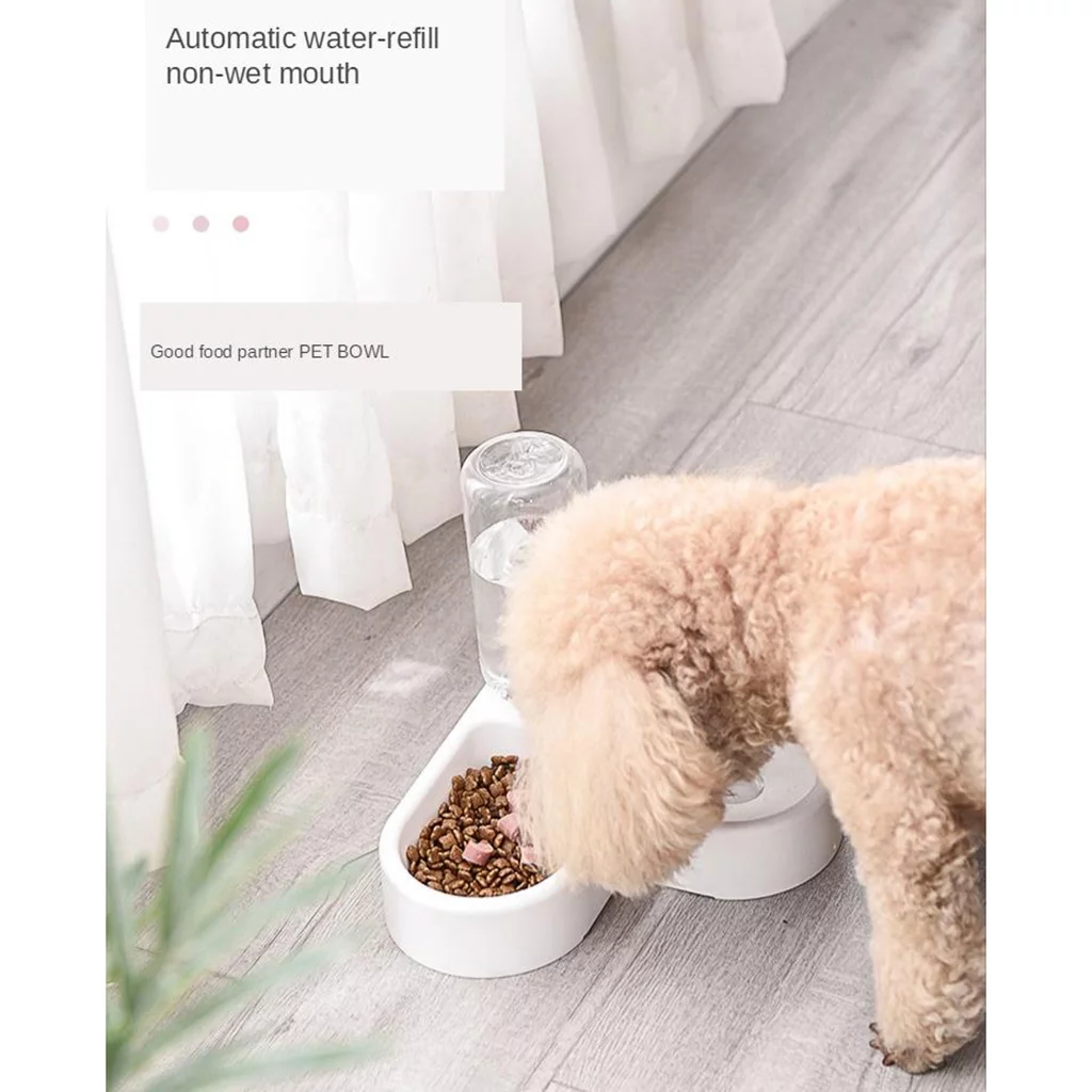 Automatic cats and dogs Feeder Bowl Automatic Water Bowl Double Waterer