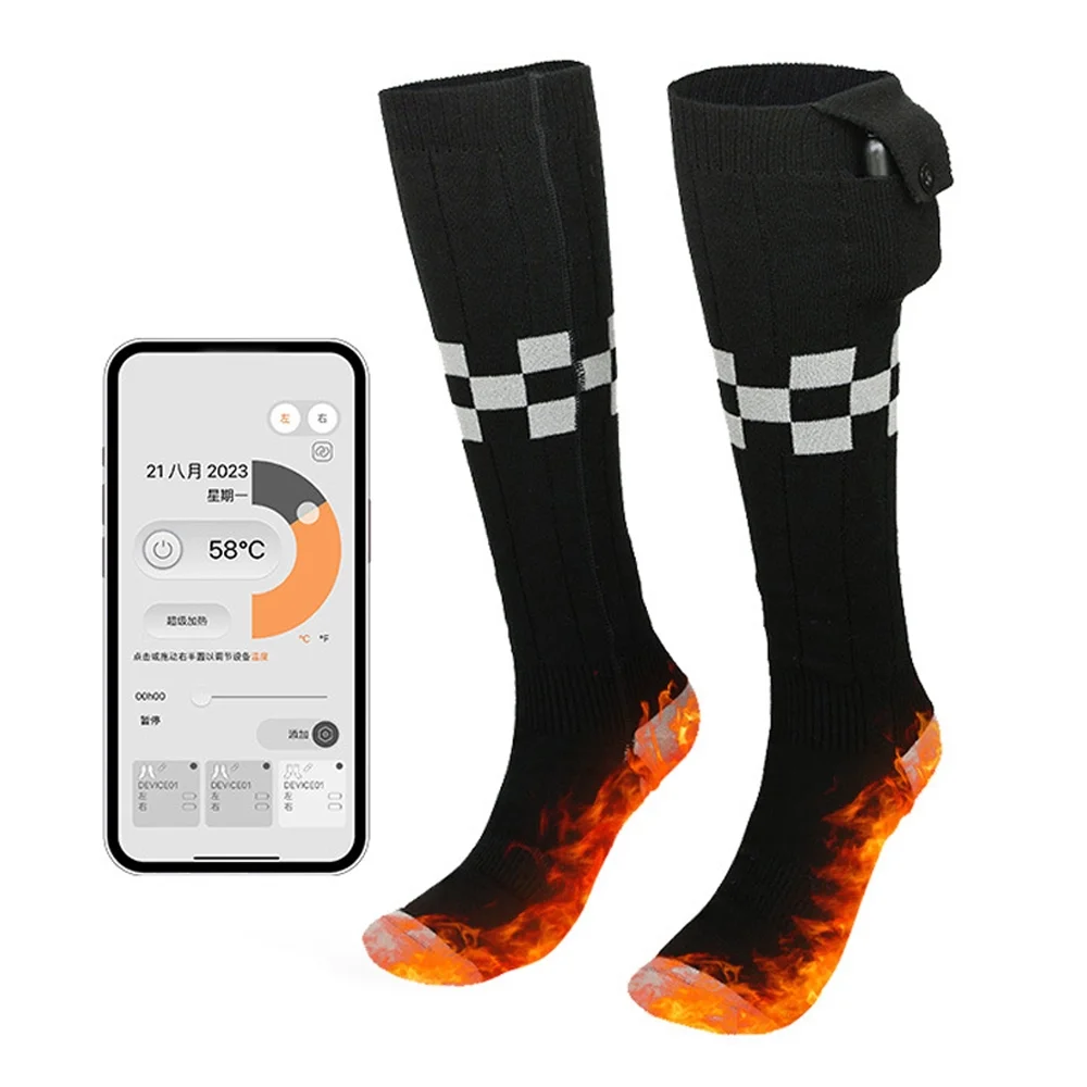 Apexeon Socks,Men Women Warmer Cold APP Weather Warm Socks Winter Warm Battery Power Feet Warmer Socks Feet Power Winter Heated Socks Men Nebublu