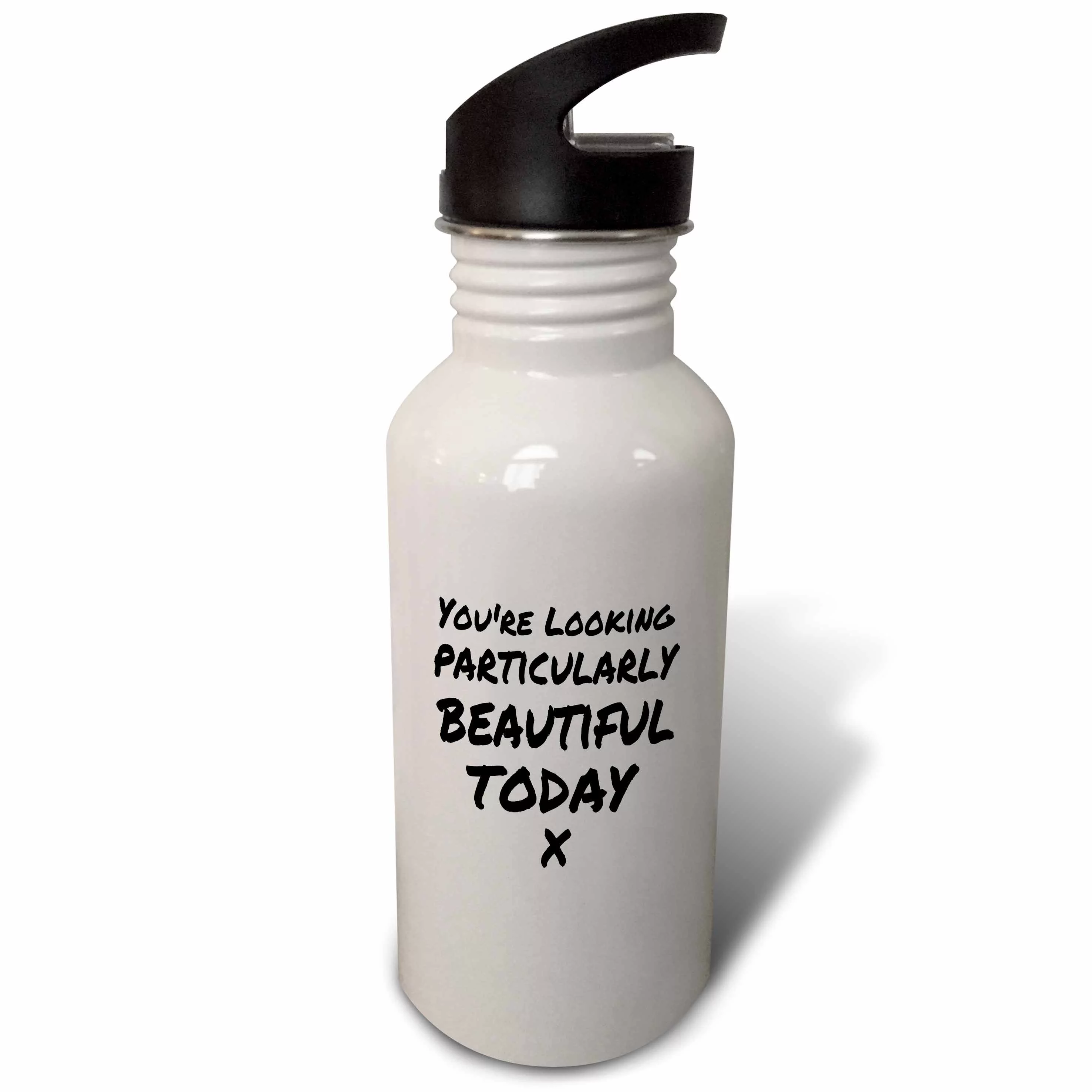 3dRose You re looking particularly Beautiful Today x - cute uplifting phrases, Sports Water Bottle, 21oz