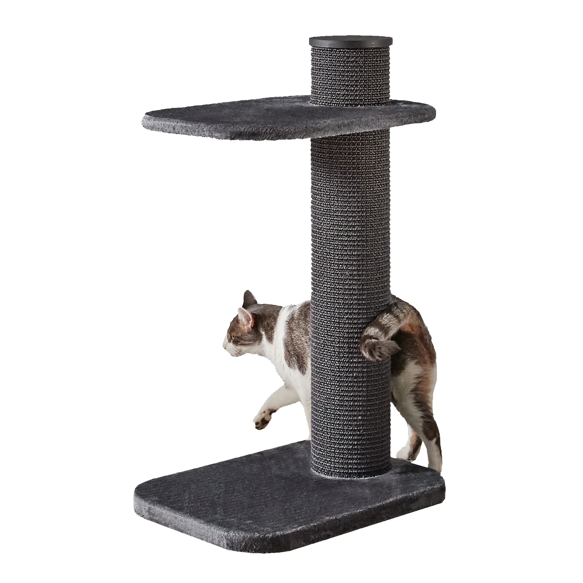 Two by Two Maple Cat Tree 2 Grey 38.2-inch Cat Scratching Post