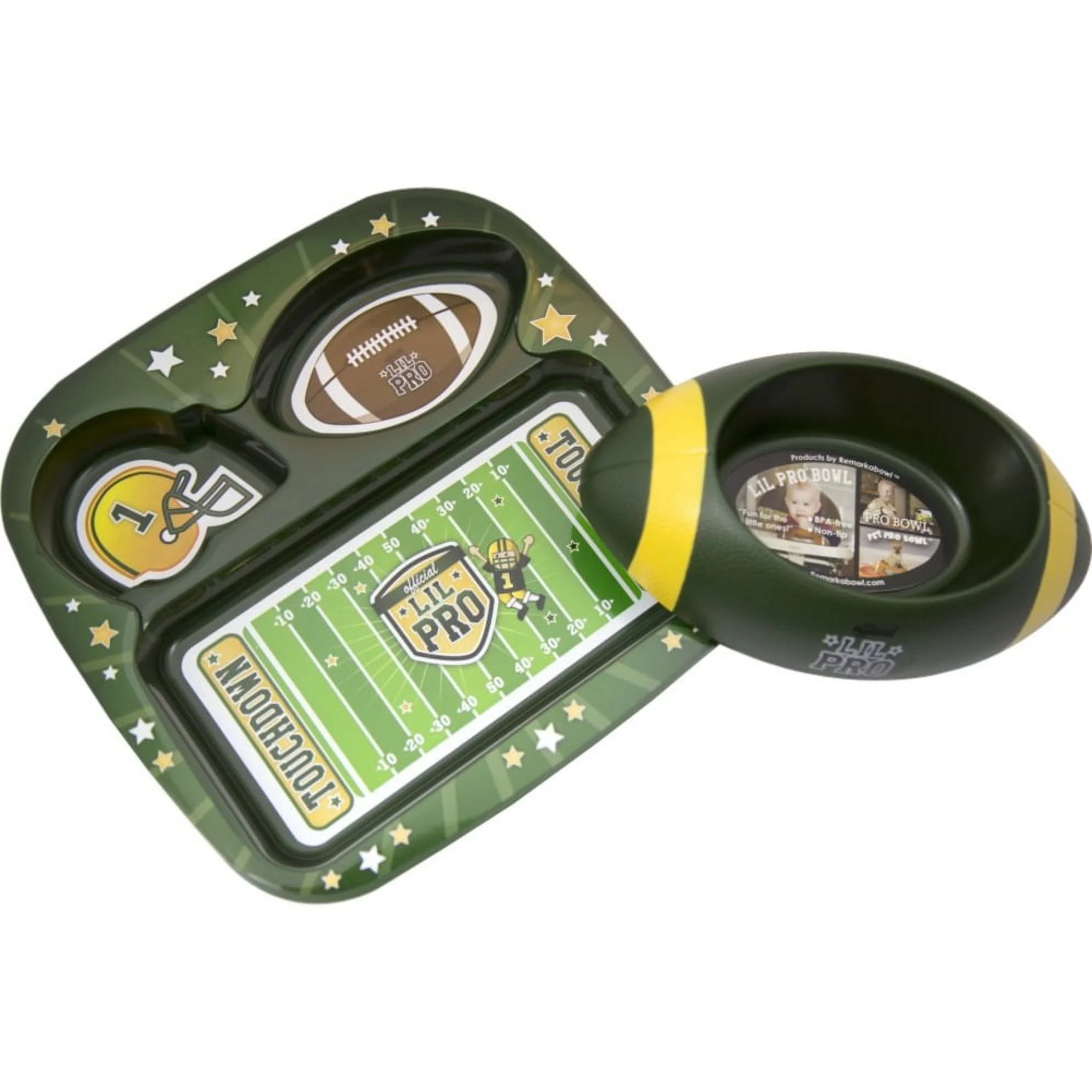 Remarkabowl, Lil Pro Dish Set, Football, Green