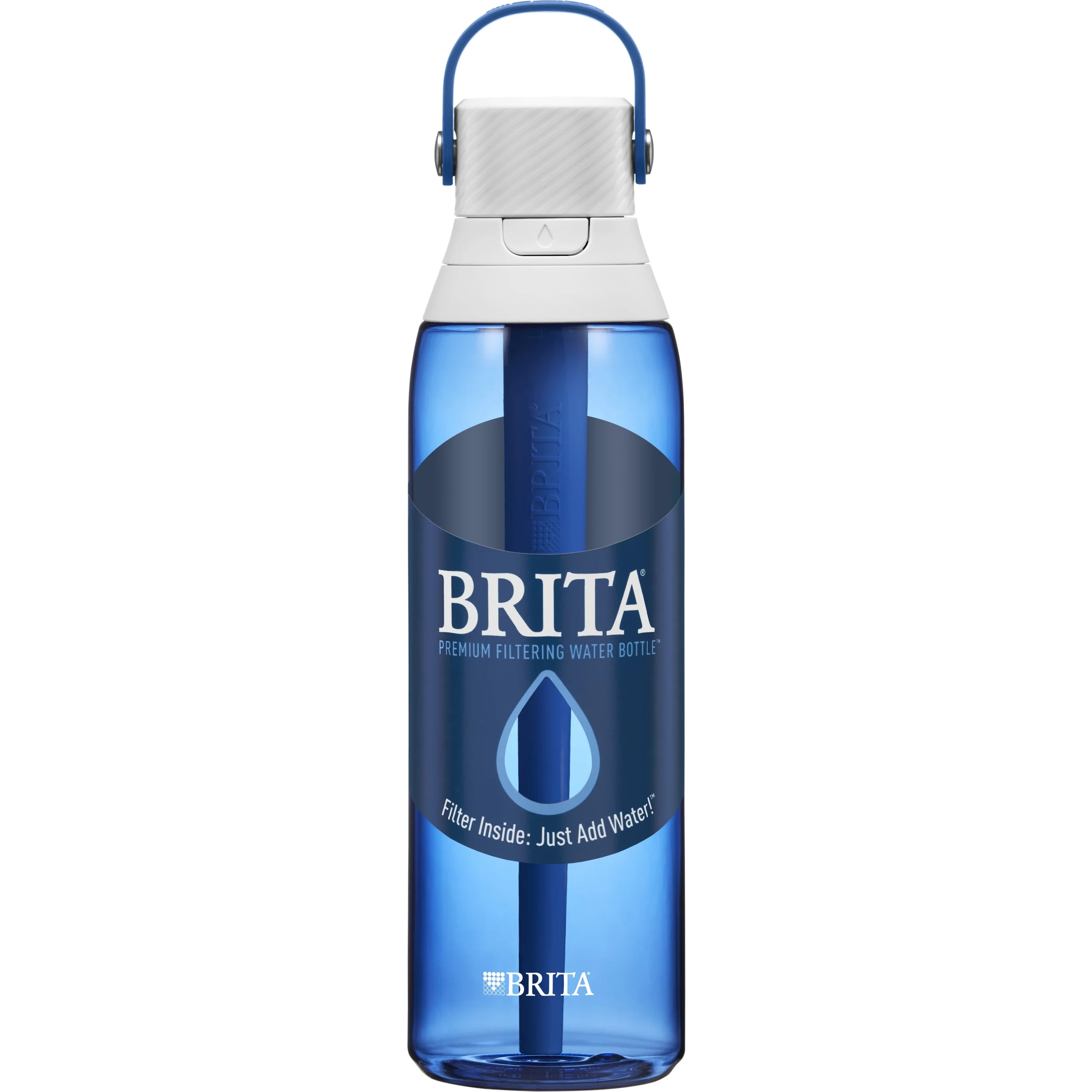 Brita 26oz Sapphire Premium Leak Proof Filtered Water Bottle with Straw