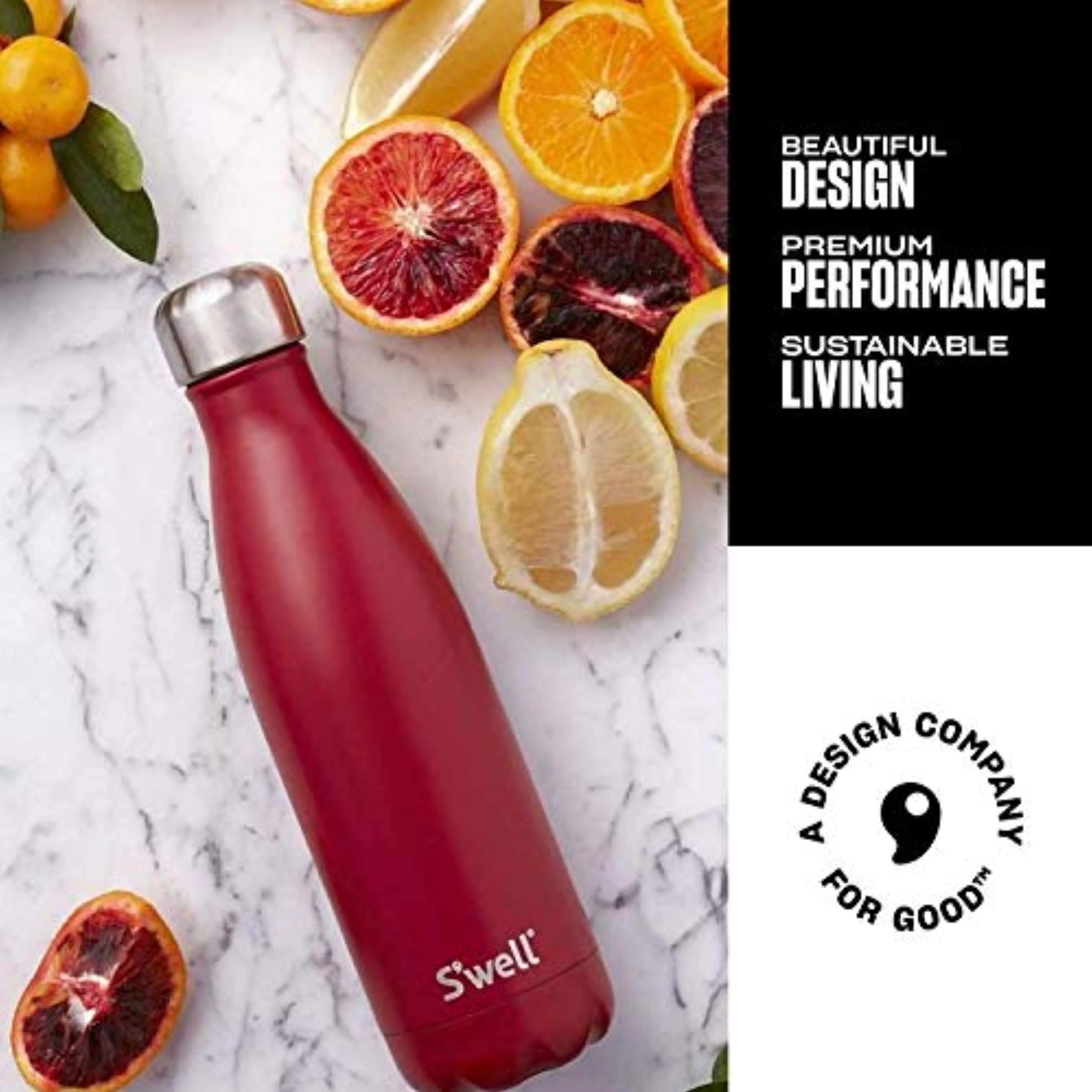 S'well Hot-Cold Water Bottle Rowboat Red 25oz