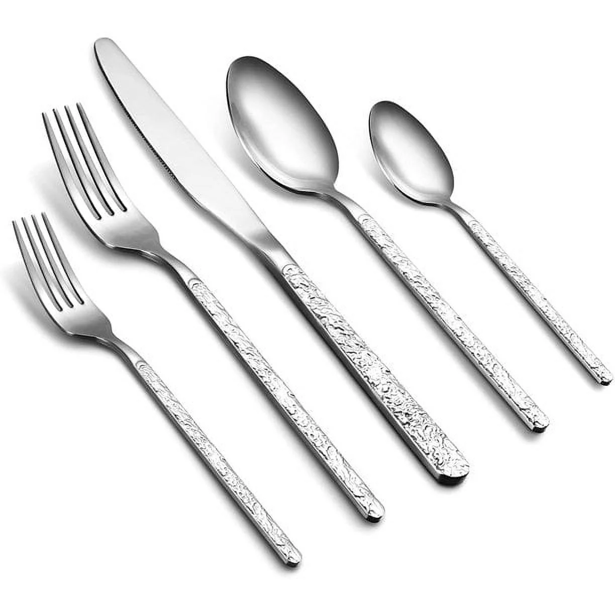 Cibeat Silverware Set, 30 Pcs Stainless Steel Flatware Set, Service for 4 Tableware Include Knife/Fork/Spoon, Dishwasher Safe