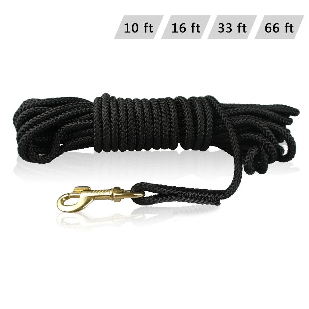 10/16/33/66ft Extra Long Pet Dog Tracking Leash Nylon Rope Agility Training Lead