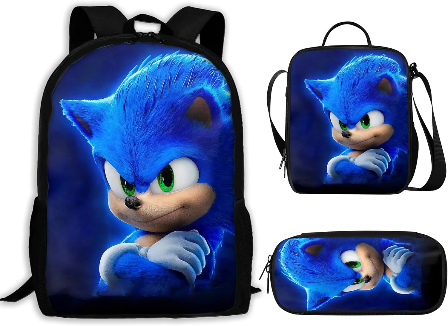 Sonic the Hedgehog 3pcs Backpack Set Casual Travel Backpack 01 XGZ
