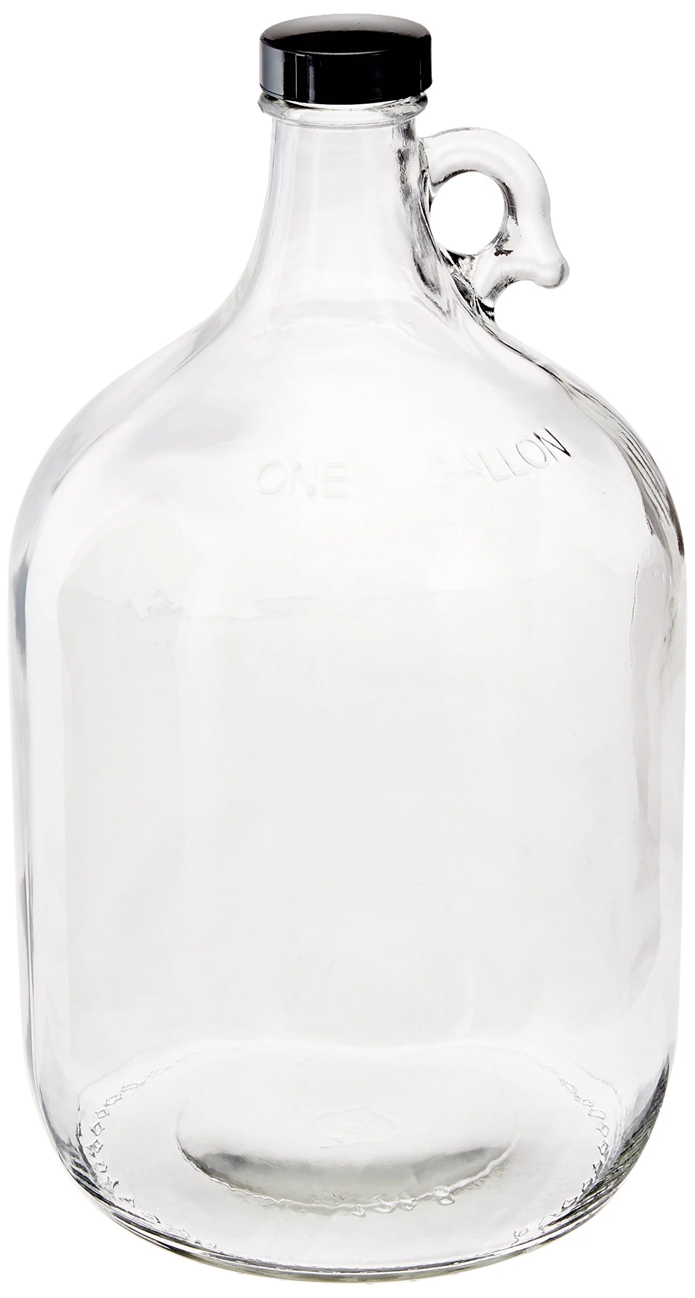 Home Brew Ohio Glass Water Bottle Includes 38 mm Polyseal Cap, 1 gallon Capacity