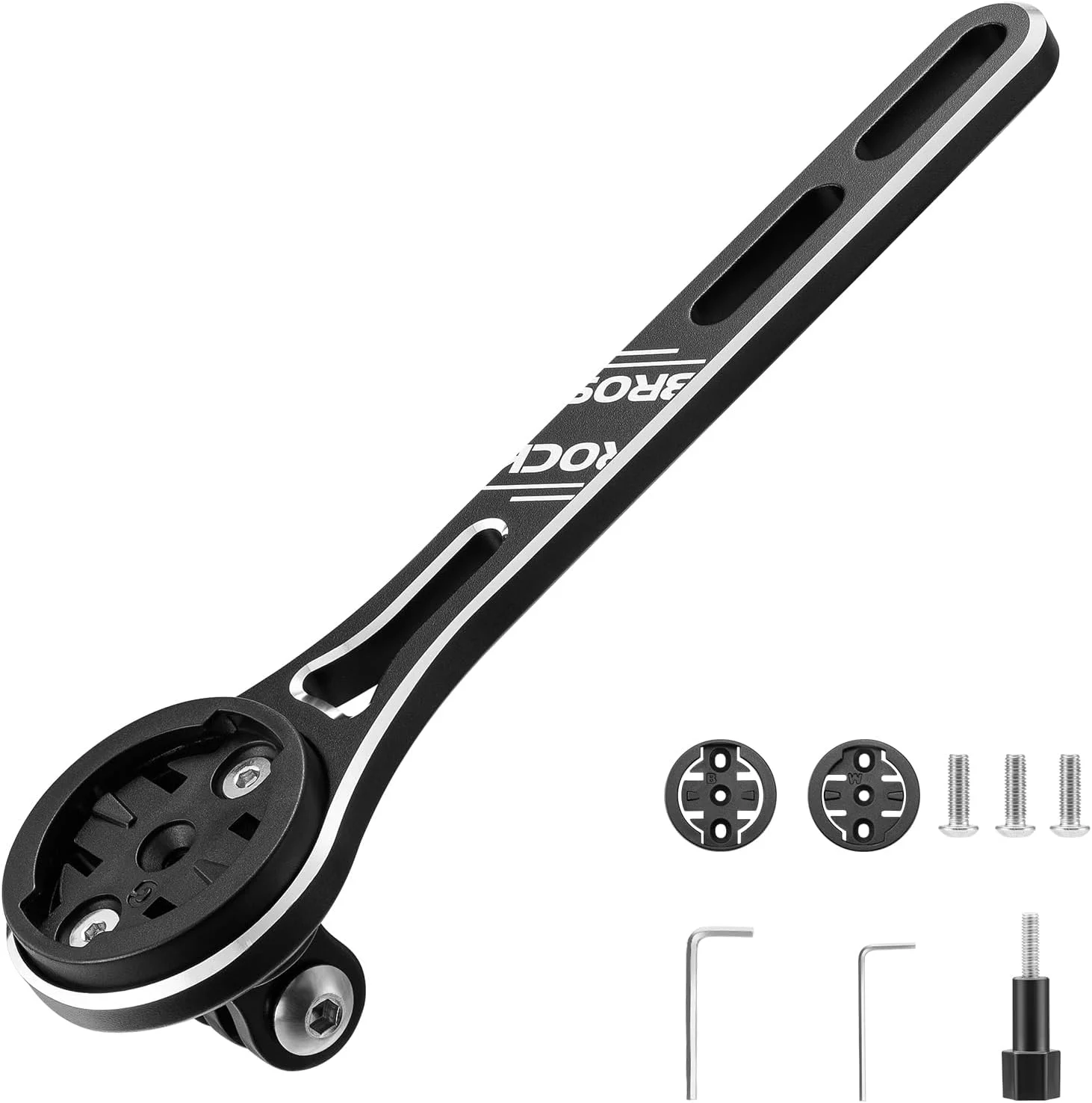 ROCKBROS Bike Computer Mount, Out Front Aluminum Bicycle Computer Mount for Road Bikes Aero Integrated Handlebar