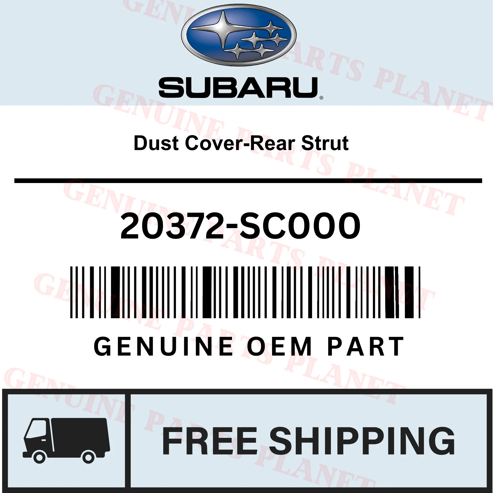 OEM Genuine Subaru 2008-2020 Dust Cover-Rear Strut - 20372-SC000