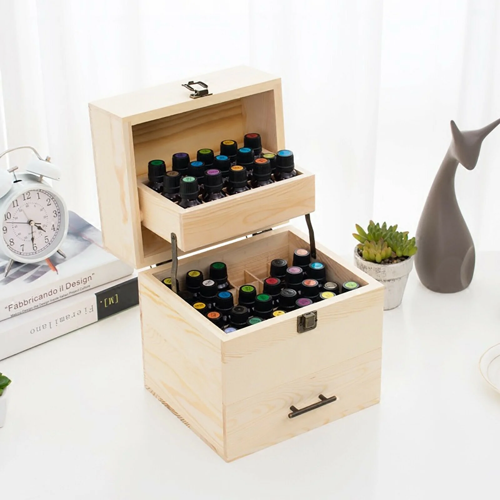 Miumaeov Essential Oils Storage Rack Shelf Bottle Display Holder 3-Layer
