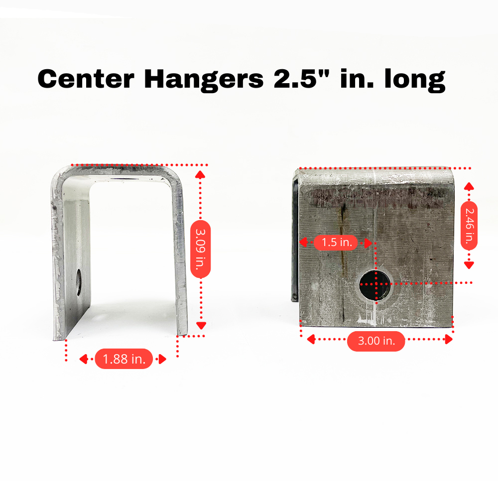 SOUTHWEST WHEEL Triple Trailer Axle Hanger Kit for Double Eye Springs (3.5K)