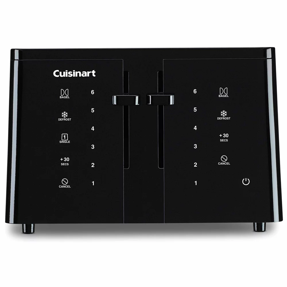 Cuisinart CPT-T40 4-Slice Touchscreen Toaster Black Bundle with 1 Year Extended Protection Plan