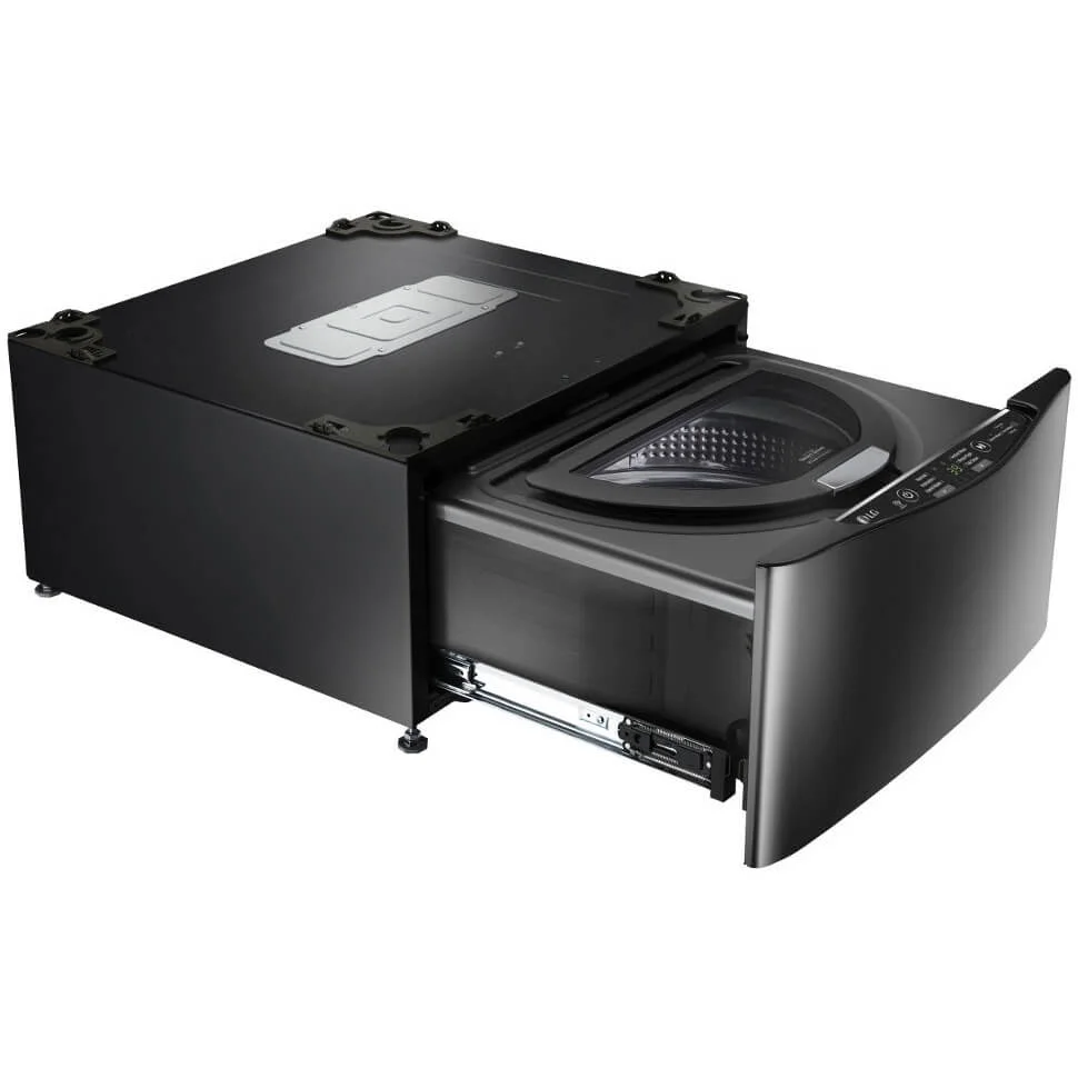 LG WD100CK 1.0 Cu. Ft. Black Stainless SideKick Pedestal Washer
