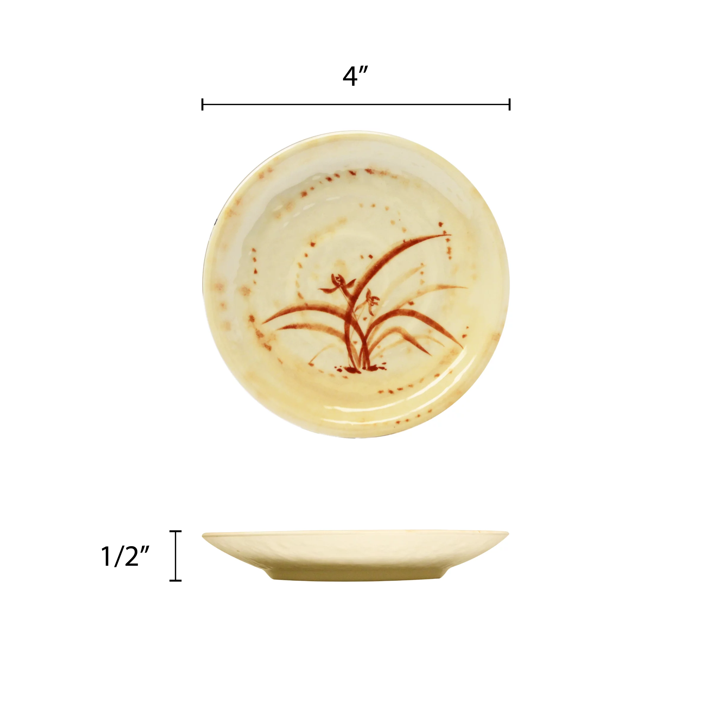 Excellante Gold orchid melamine dinnerware collection 4