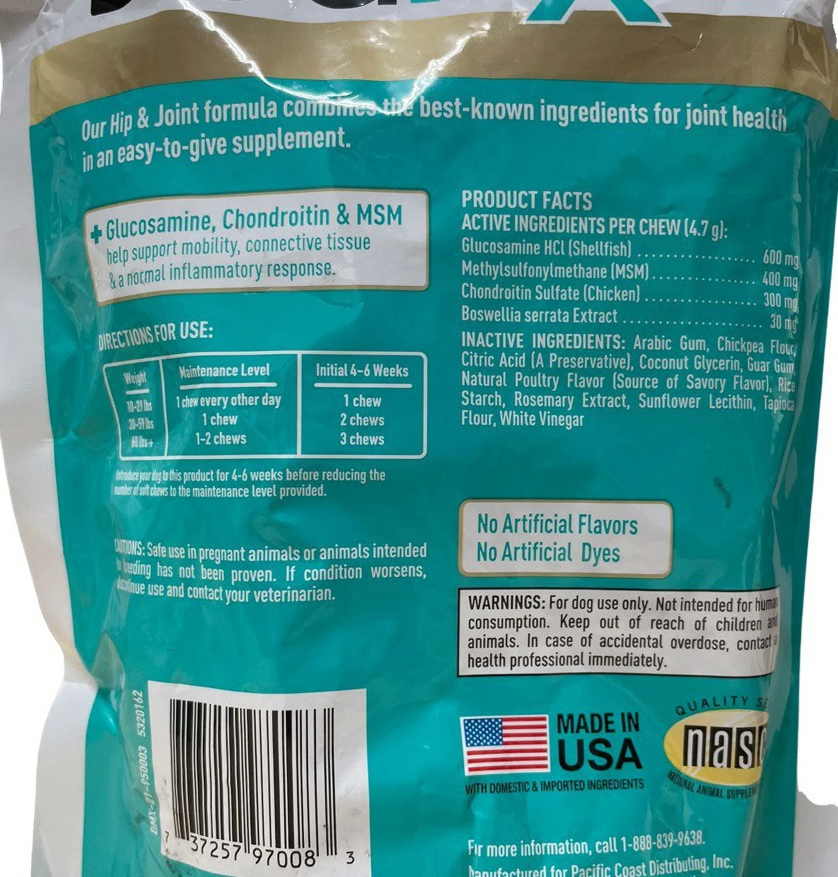 DogMX Hip & Joint All breeds Savory Flavor 120 soft chews