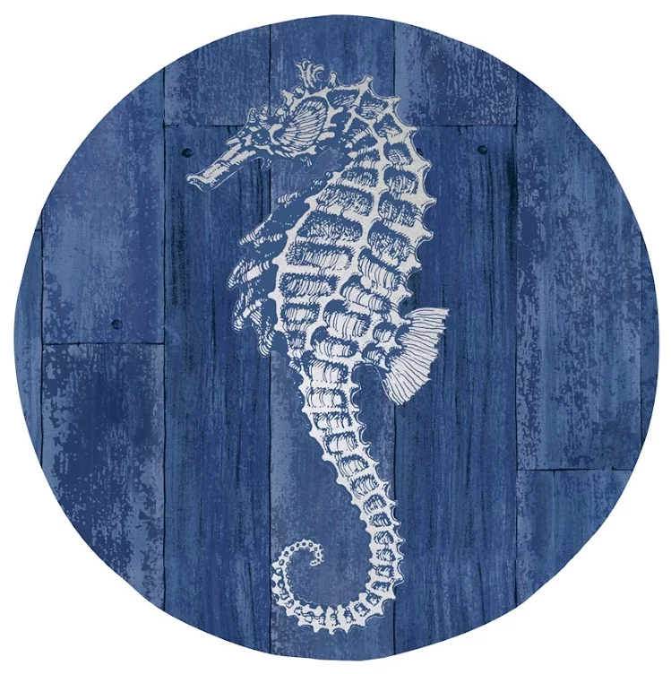 Merritt - Melamine Round Salad Plate - Seahorse -