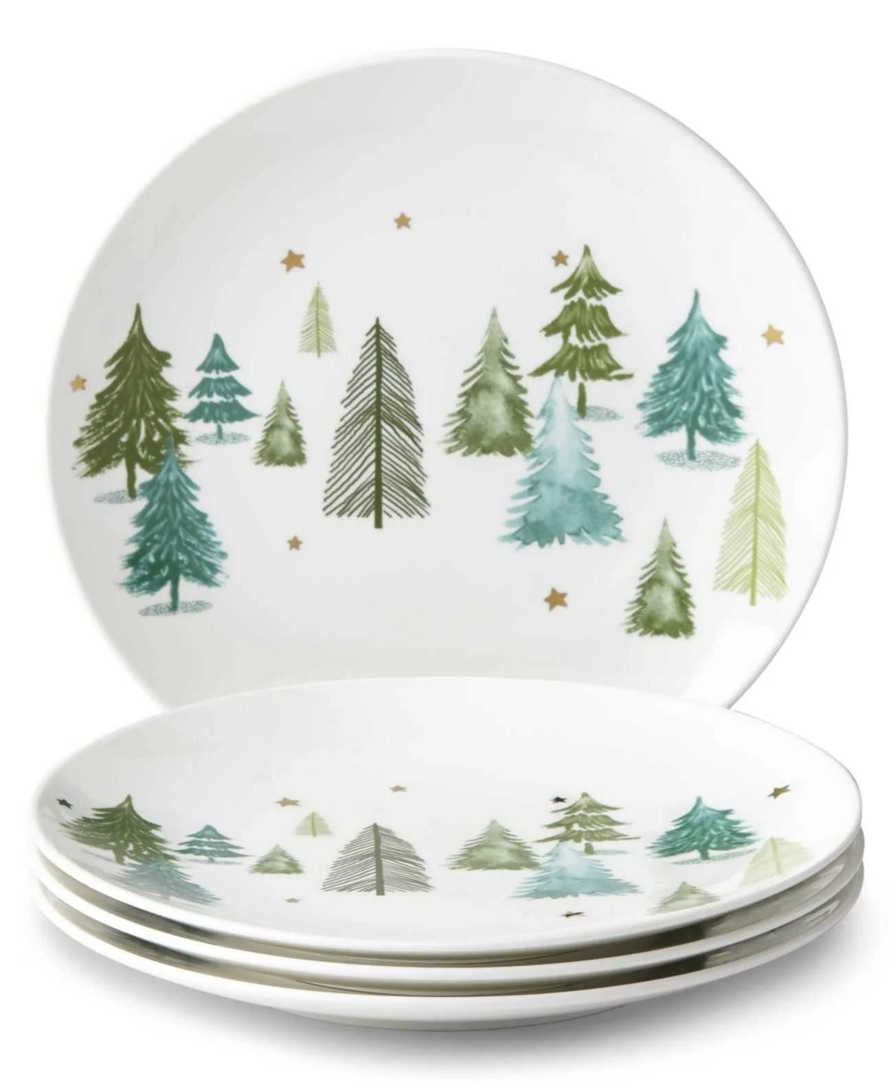 Lenox Balsam Lane Pine Forest 4-piece Accent Plate Set