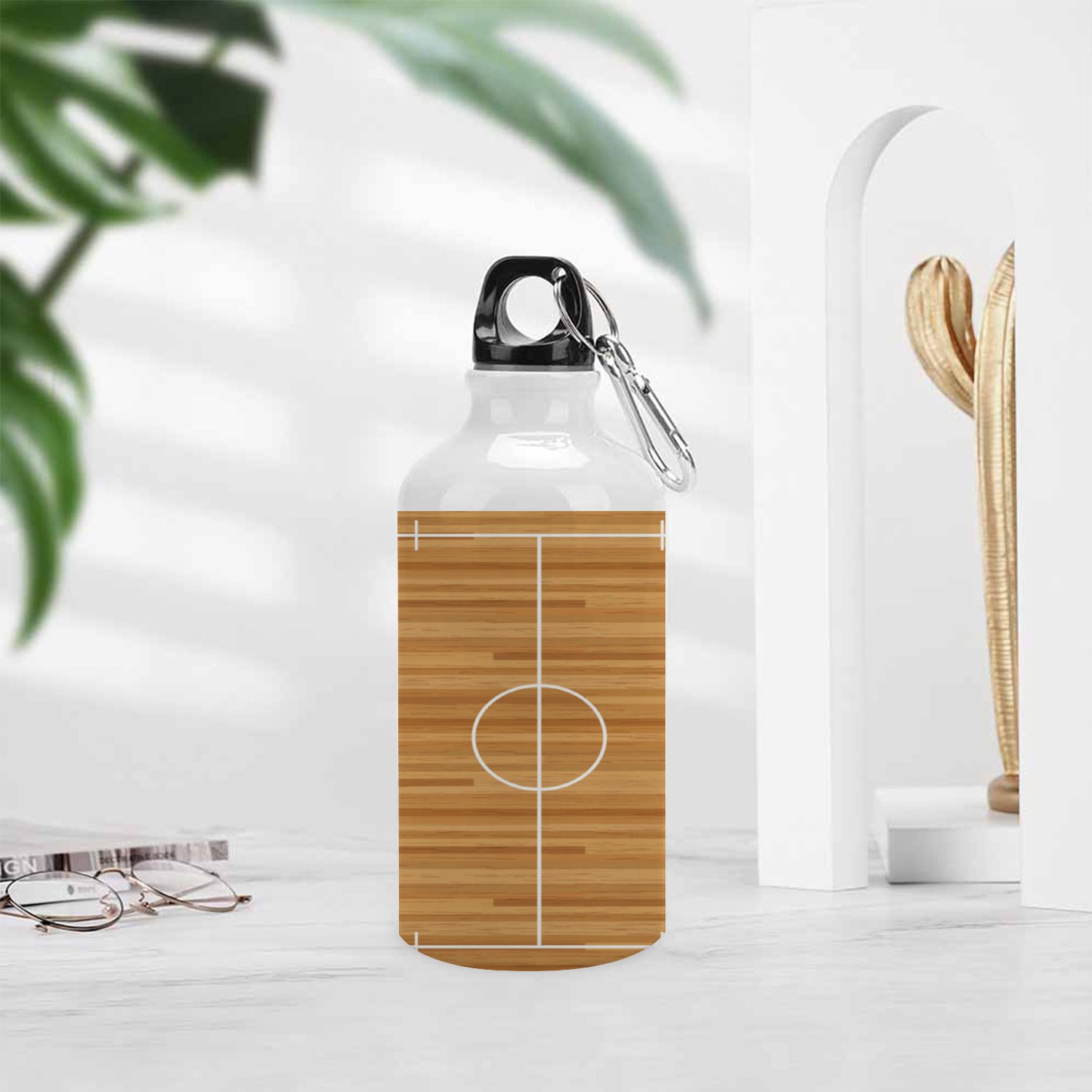 SKYSONIC 400ml Sport Aluminum Water Bottle,Basketball,Sport Multipack Leak Proof Easy Carry Travel Bottle with Twist Cap for Gym Hiking Camping Running Bike Outdoor