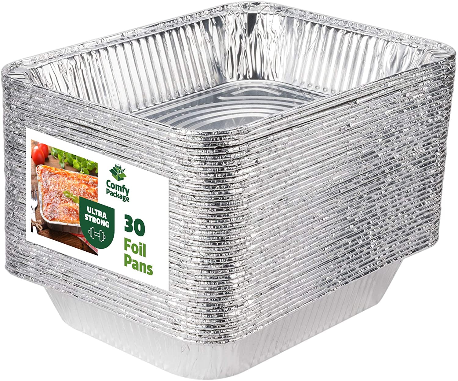 Comfy Package 9x13 Disposable Aluminum Foil Pans Baking Pan Catering Trays, 30-Pack