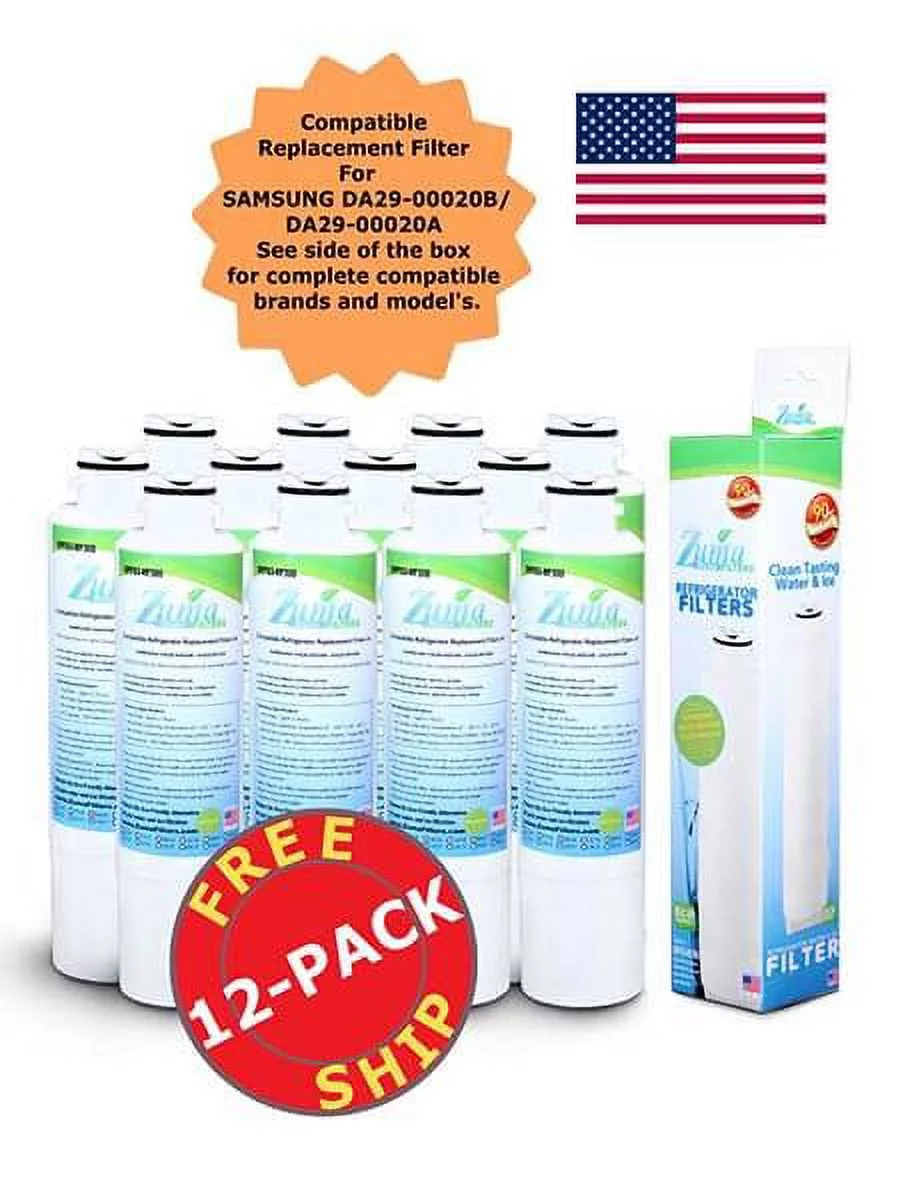 ZUMA Brand , Water and Ice Filter , Model # OPFS3-RF300 , Compatible with Samsung® 9101 - 12 Pack - Made in U.S.A.