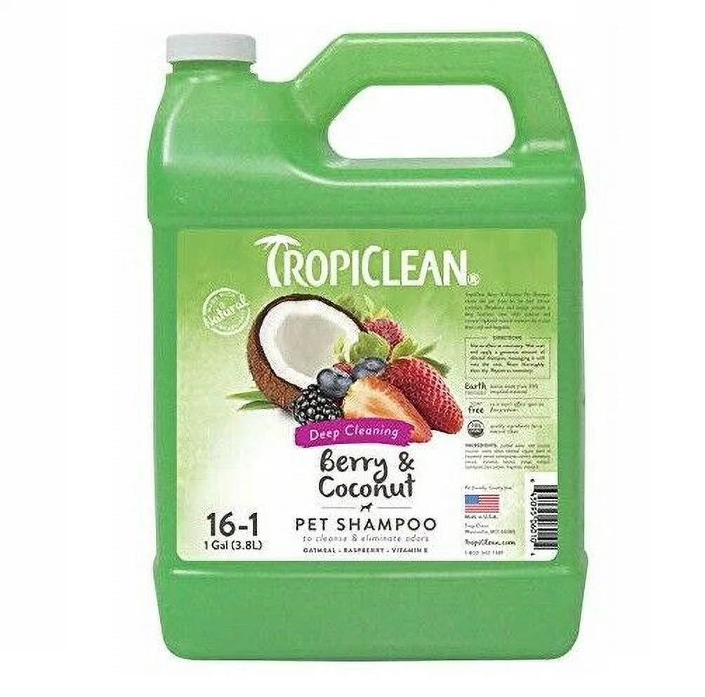 Dog Deep Cleaning Gentle Shampoo Berry Coconut Coat Shine Detangler Pick Size (1 gallon)