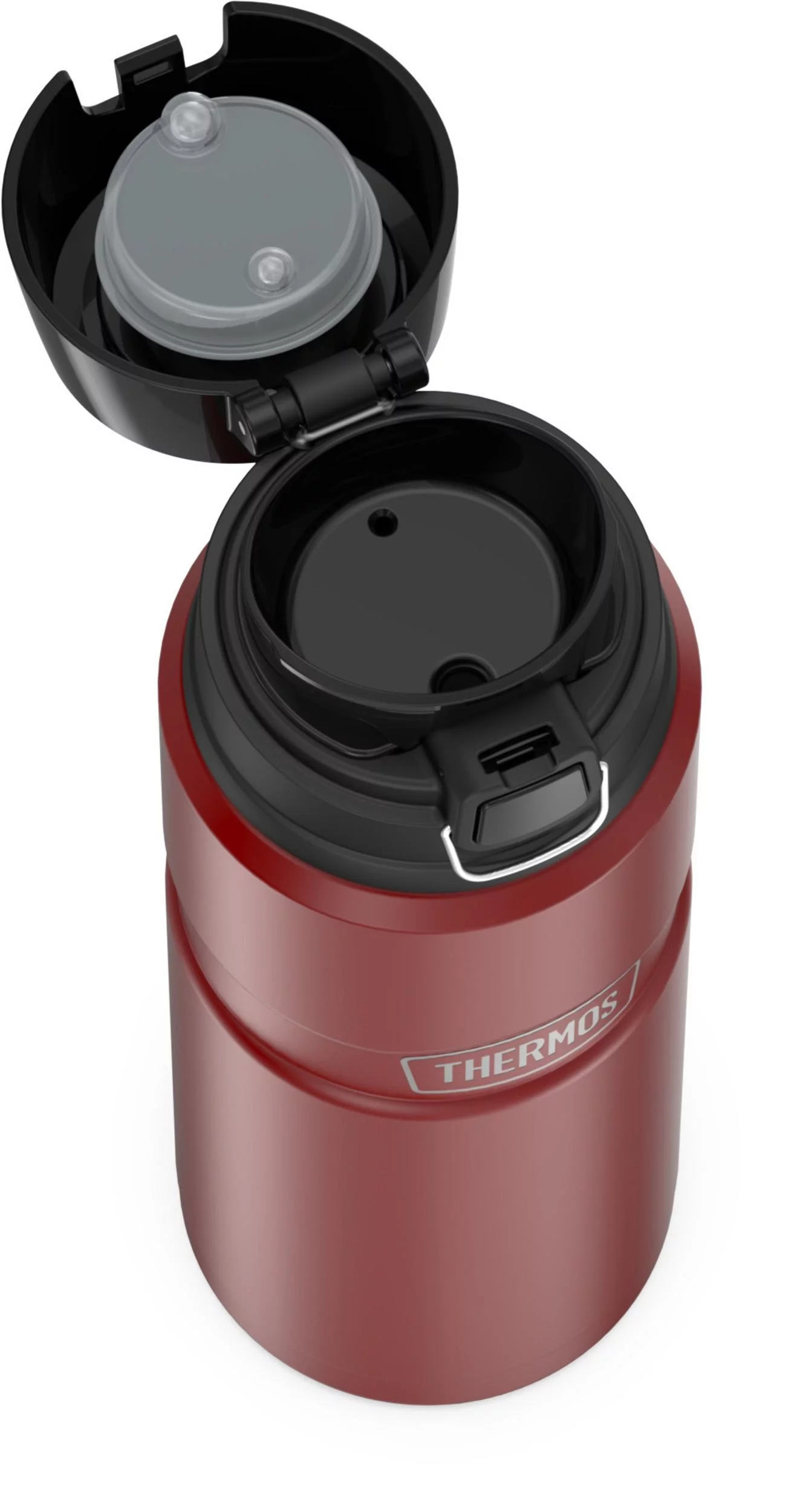 Thermos Stainless King Vacuum Insulated Stainless Steel Drink Bottle, 24oz, Matte Rustic Red