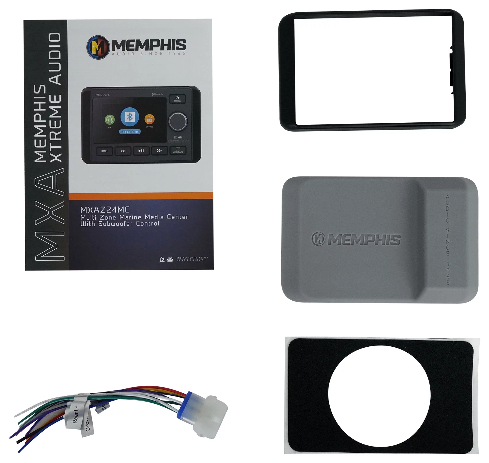 Memphis MXAZ24MC 2-Zone Marine Bluetooth Receiver+4) MB QUART Wakeboard Speakers