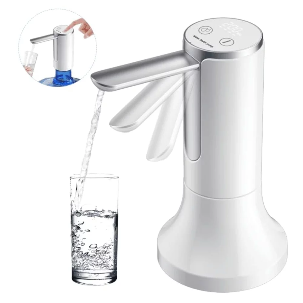 KKMOL Water Pump Dispenser, Automatic Electric Drinking Water Pump, Ultra Silent and Fast Portable Drinking Water Dispenser Pump for 1-6 Gallon Water Jug