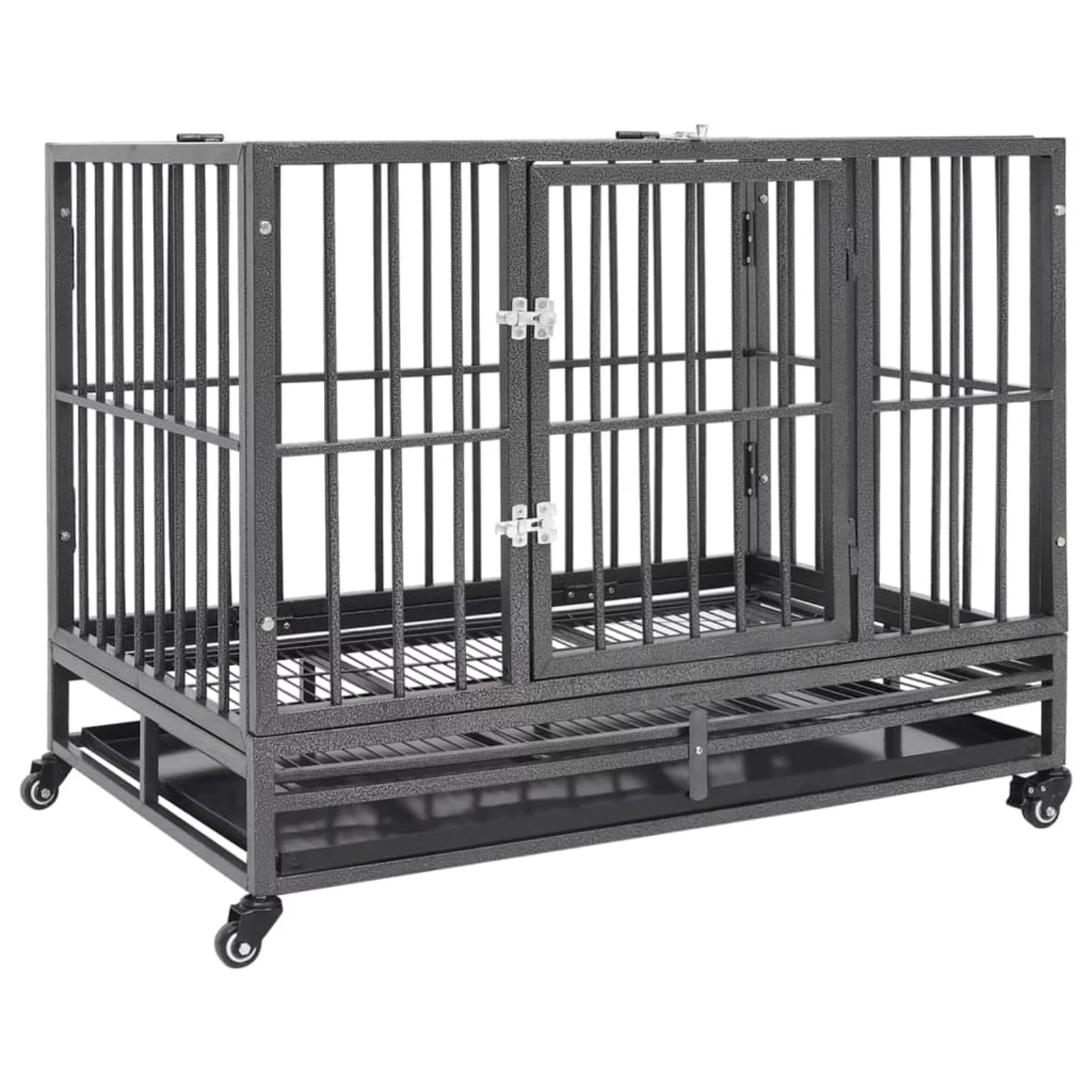 Suzicca Dog Cage with Wheels Steel 36.2