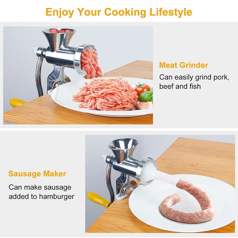 JahyShow Manual Meat Grinder Home Sausage Filling MachineFood Grinder Meat Grinder for Making Sausage Noodles