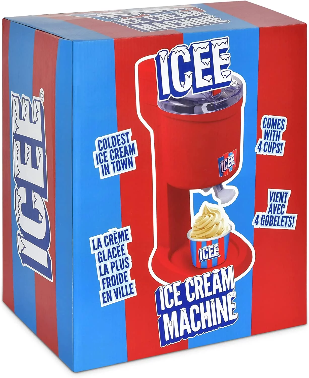 iscream Icee Ice Cream Machine | Make Delicious Soft Serve Ice Cream | Includes 4 Cups