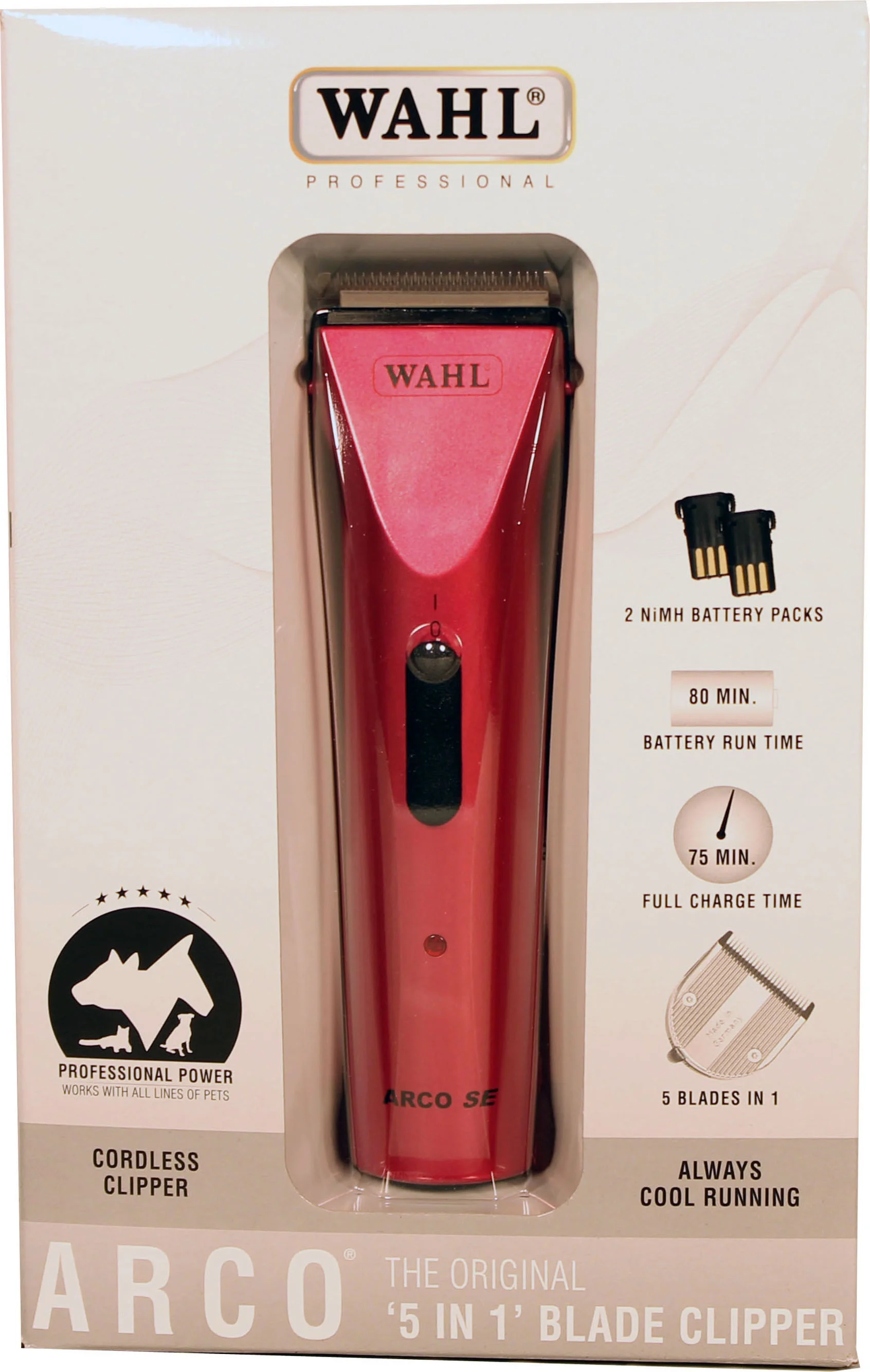 Wahl Professional Animal Arco Pet, Dog, Cat and Horse Cordless Clipper Kit