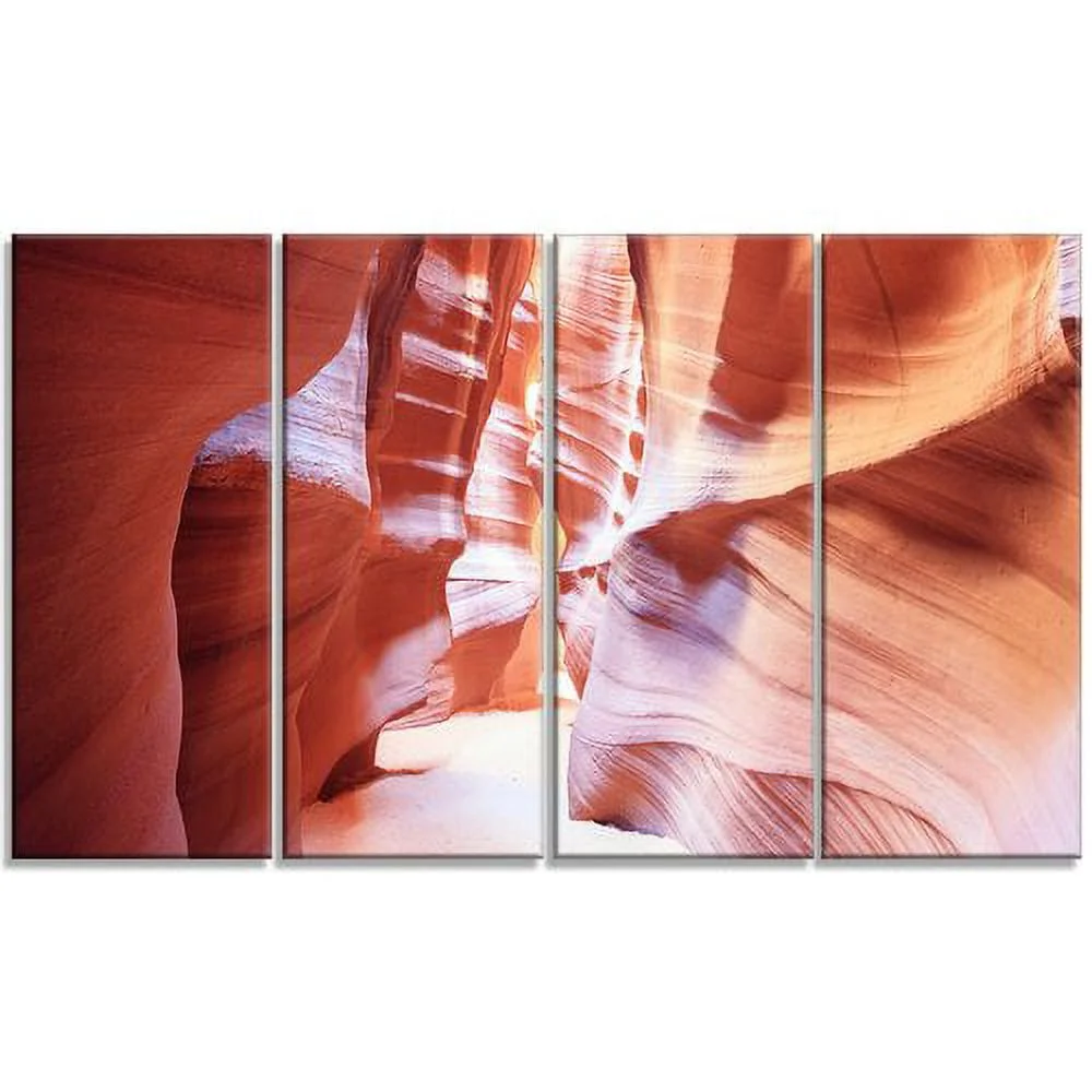 Design Art 'Panoramic View Antelope Canyon' 4 Piece Photographic Print on Wrapped Canvas Set