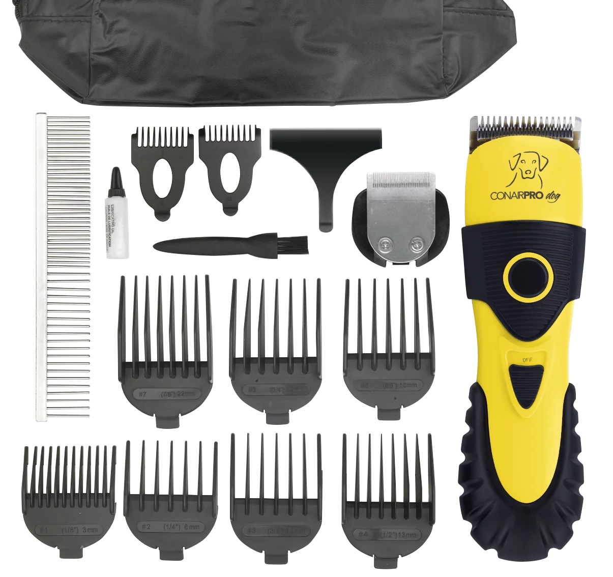 CONAIRPROPET Corded 2-in-1 Clipper+Trimmer, 17 PC Pet Home Grooming Kit for Dogs