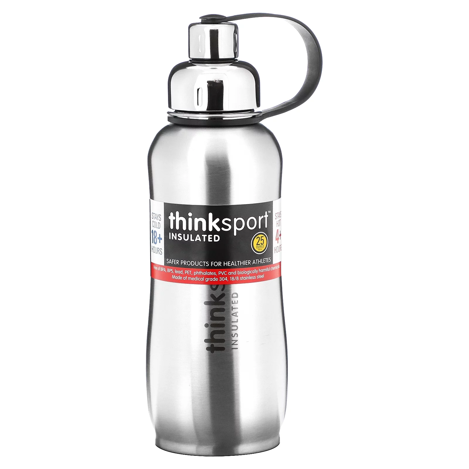 Thinksport Stainless Steel Sports Bottle - Silver - 25 oz